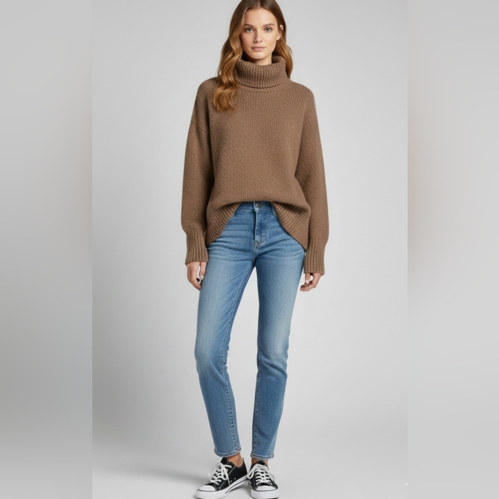 The Group by Babaton 100%  heavy Alpaca Turtleneck Sweater - XXS - Picture 12 of 15